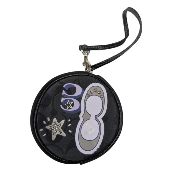 COACH 6362 Demi Hampton Mini Shoulder Bag Black Monogram Jacquard C Purse - Picture 8 of 16